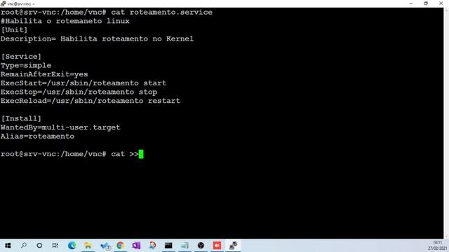 Habilitando Roteamento no Linux  -  Salvando script na inicialização