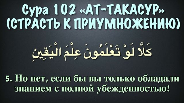 Сура 102 ат-Такасур (арабские и русские титры) - Мухаммад Люхайдан