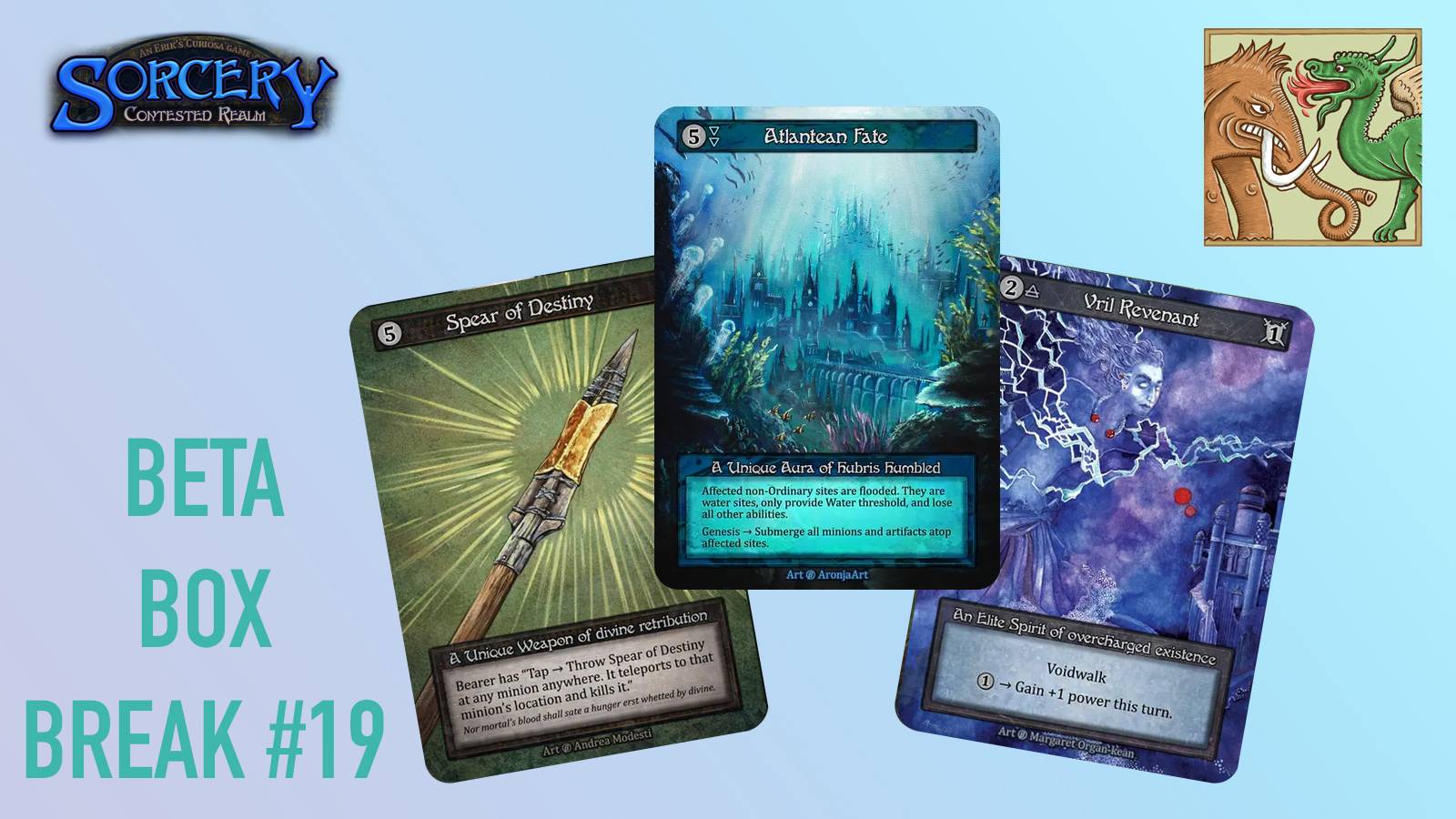 Sorcery TCG: бокс-брейк Beta #19 - Foil Vril Revenant и уникальное Копье Судьбы!