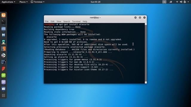 how to install alacarte or main_menu kali linux