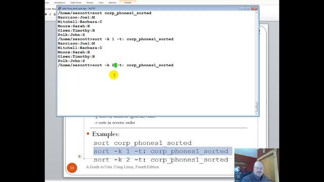 ITS 224 Linux Ch 4 Part 2   cut join sort scripts