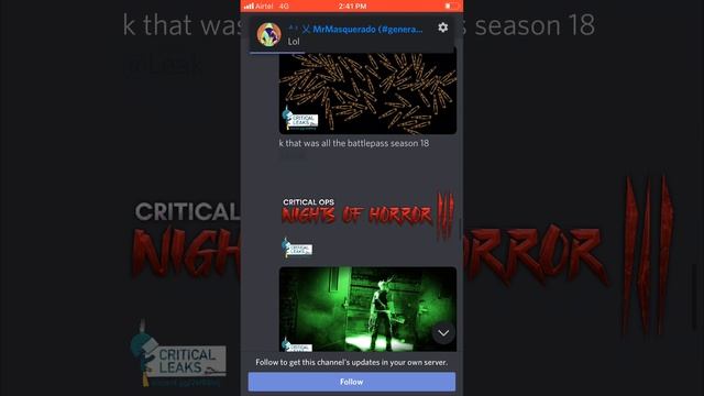 Critical ops season 18 leaks (official leaks) 100% confirmed