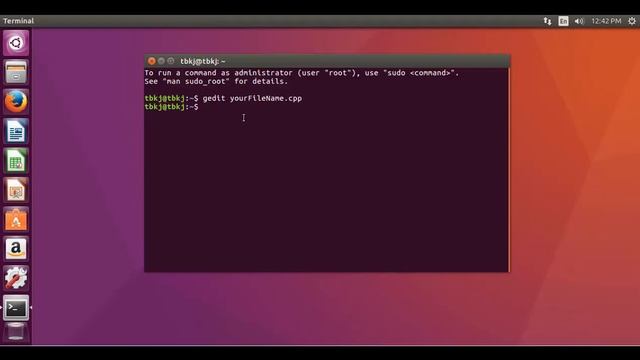 How to write/compile/run c++ program on ubuntu