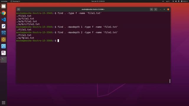 11 Linux find maxdepth