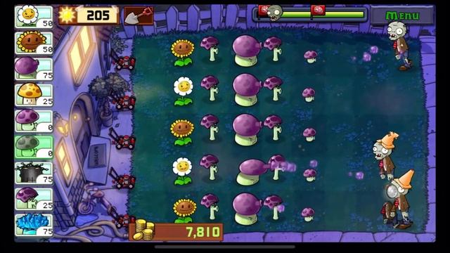 Plants Vs Zombies IOS 1.9.13 Gameplay Part 18 - Fungus War II (No Commentary)