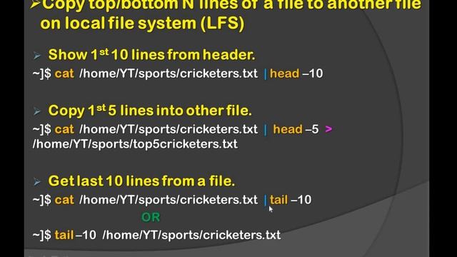 How to use combination of cat, head and tail command on HDFS || Hadoop HDFS Commands Part 8