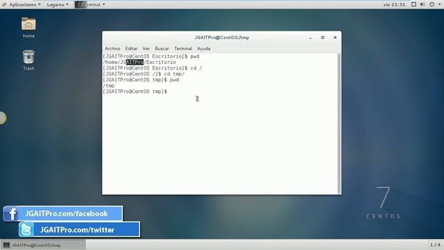 CentOS 7 - Comando pwd