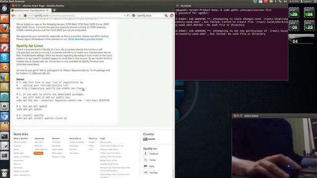 Install spotify on ubuntu 11.10