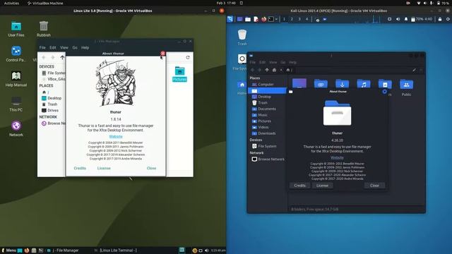 Linux Lite 5.8 vs Kali Linux