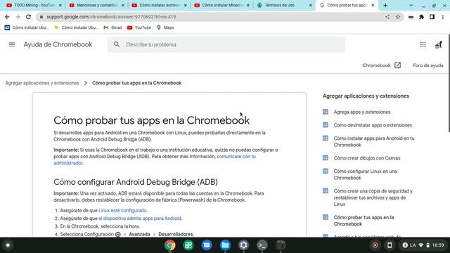 Cómo instalar Minecraft Bedrock en la Chromebook