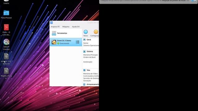 Emmi OS 3.0 Demo (GNU/Linux) - visão geral do sistema