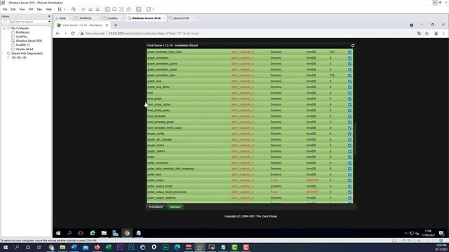 Cacti : Finalisation de l'installation sur windows (Wizard)