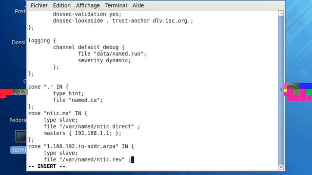 configuration dns sous Fedora secondaire ( Adil merzouk + hanan aouit )