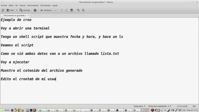 Programar tareas con cron en Linux Mint 17