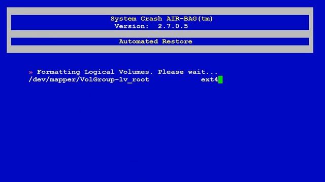 Automated Restore w/ AIR-BAG on Linux