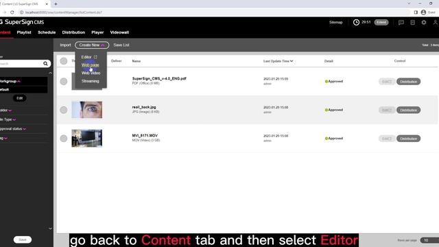 4.LG SuperSign CMS Content Playlist and Layout