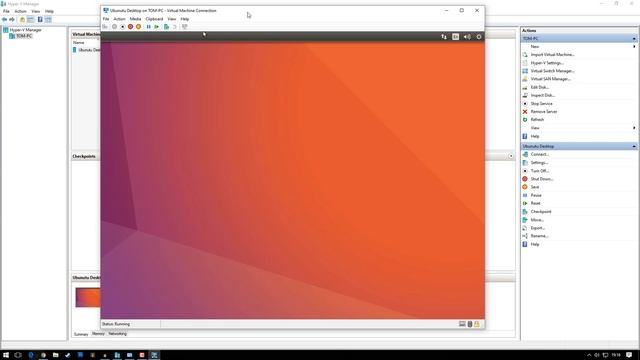 Installing Ubuntu Desktop 16.10 onto a Hyper-V Virtual Machine