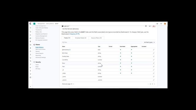 2.1 Kibana - Management - Index patterns