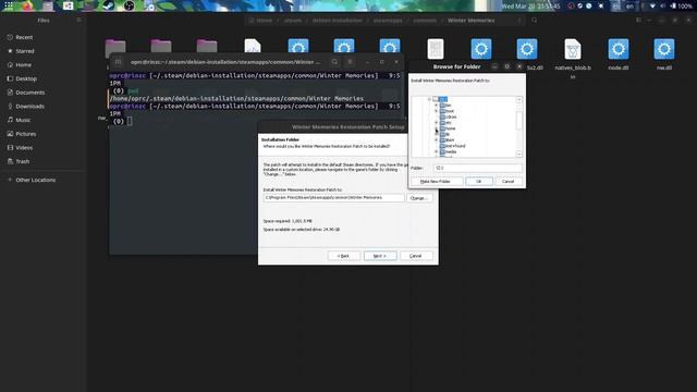 installing Winter Memories Patch On Ubuntu 23.10