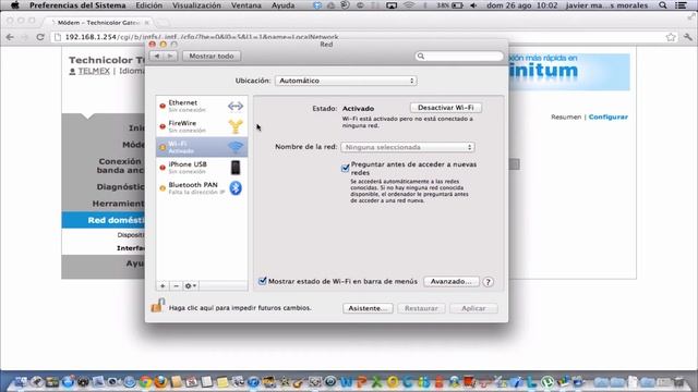 PPPoE inalambrico en Mac