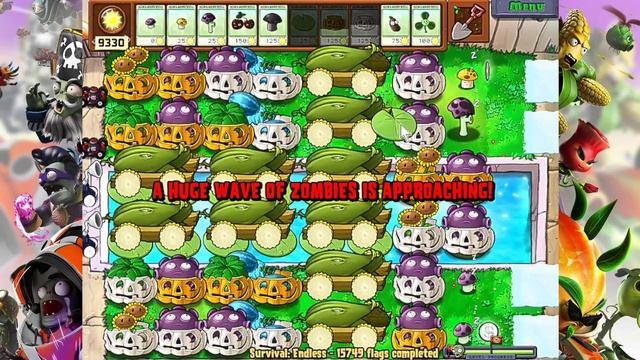 Plants vs Zombies Survival Endless 100000 Flags Part 788 | 15740 - 15760 Flags