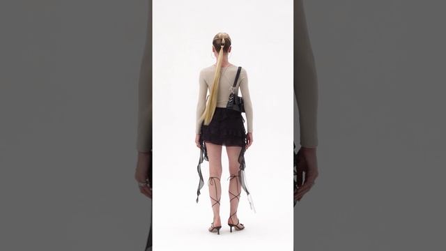 Боди с завязками "KNOT A PROBLEM", Серое
