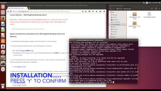 iWritingPad Ubuntu desktop client installation