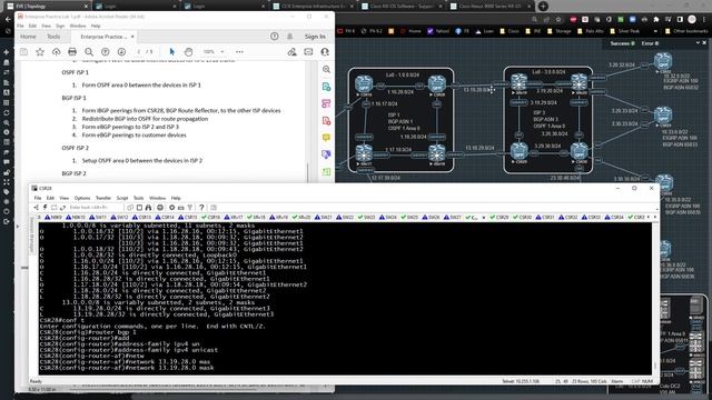 Enterprise Lab 1 ISP 1 IGP and iBGP Configuration