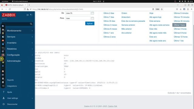 Monitorando status de interface de rede por SNMP trap