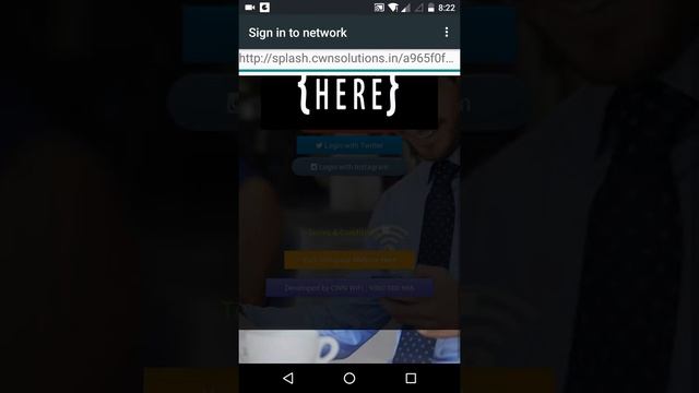 Social WiFi Hotspot Splash Page Demo