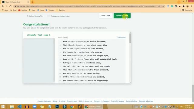 HackerRank Grep #3 problem solution | Linux Shell problems solutions | Programmingoneonone