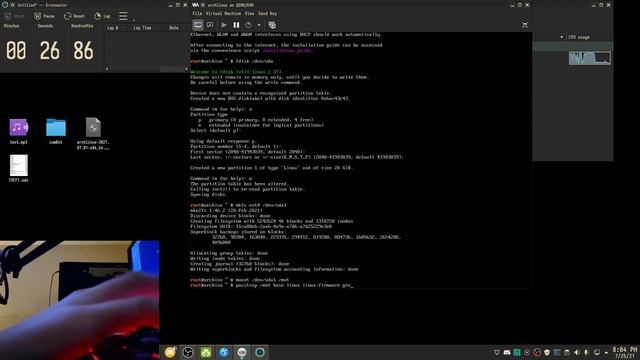 Arch linux speedrun - 1:32