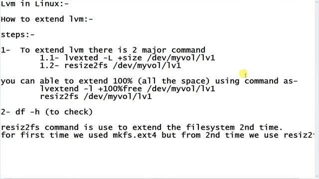 How to extend a LV and finally LVM part-2 in Linux-31