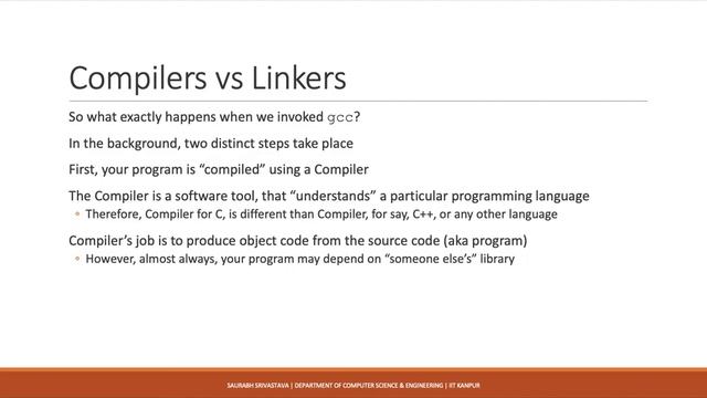 Introduction to Programming | Digression Lecture - 1 | D1 Compiler, Linker and Loader