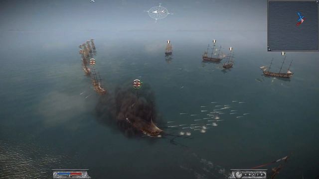 Napoleon Total War Naval Fleet Battle in 1080p, part 1