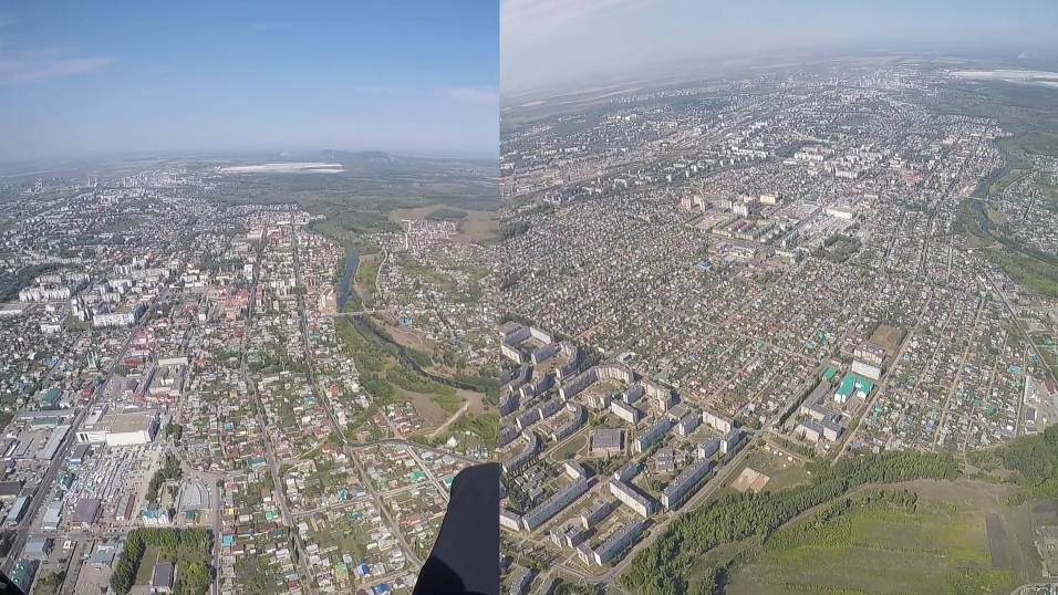 Полет на параплане, над г. Стерлитамак