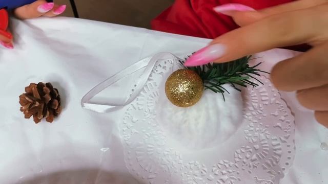 Мастер-класс Пушистый елочный шар от Alexgrim Studio