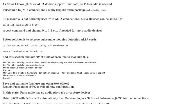 Unix & Linux: Using a Bluetooth speaker as output for JACK audio connection kit