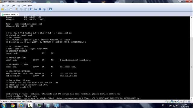 Instalacion facil de Zimbra en CentOS 7 con VM WARE