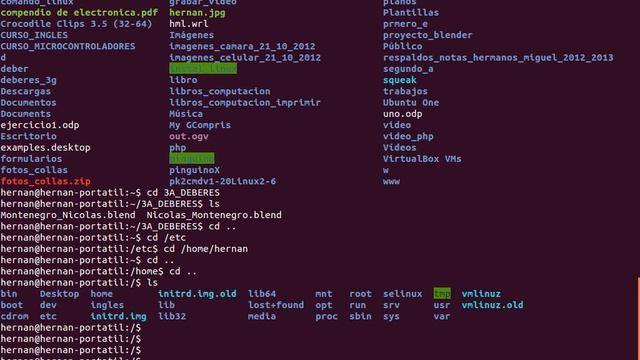 comandos ubuntu ls cd cp