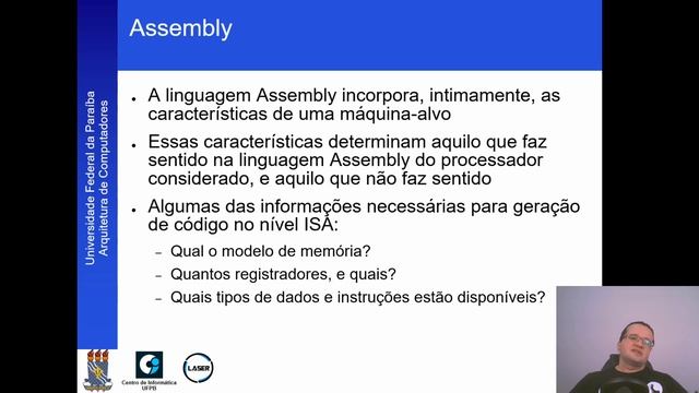 Aula 15 - Arquitetura do conjunto de instruções + Assembly (Parte 1/3)