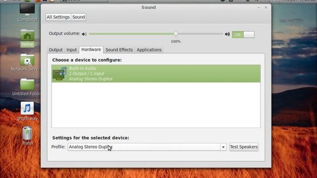 Configer speaker and audio input device on Linux Mint / Ubuntu