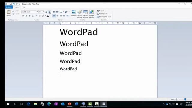 TEXTOS EN WORDPAD