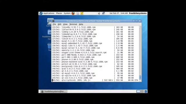 fedora12 terminal install packages.avi