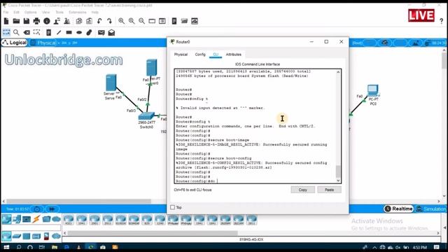 secure ios image and configuration file packet tracer 7 2