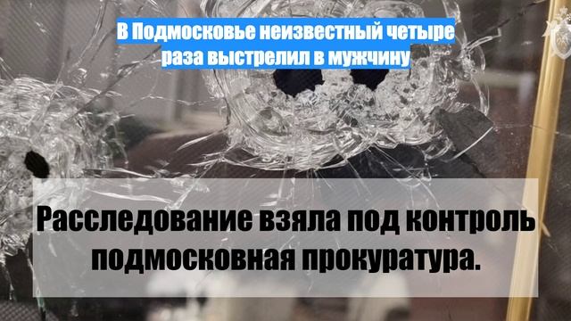 В Подмосковье неизвестный четыре раза выстрелил в мужчину