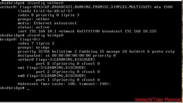 OpenBSD Ethernet Bridge/Switch Setup