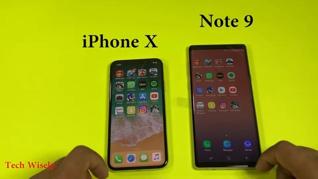 Note 9 VS iPhone X | Speed & Size Comparison