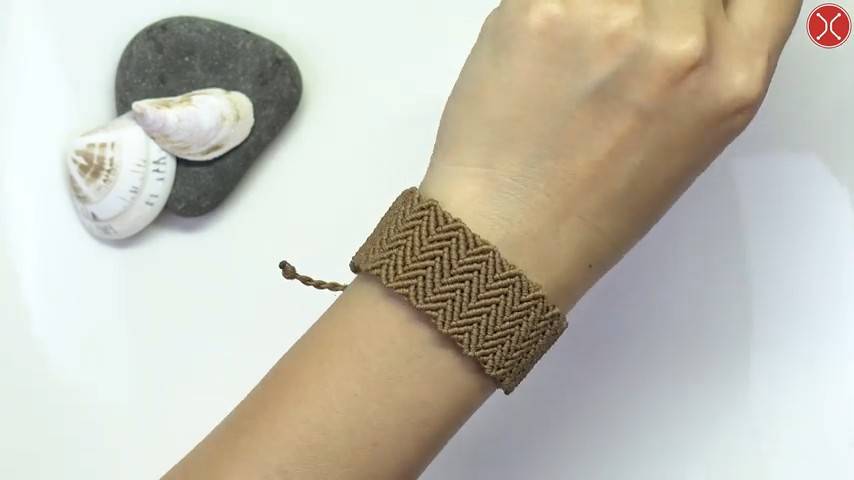 Macrame tutorial ｜ Very simple Boho style Macrame bracelet tutorial for men - Hướng dẫn làm v(1)