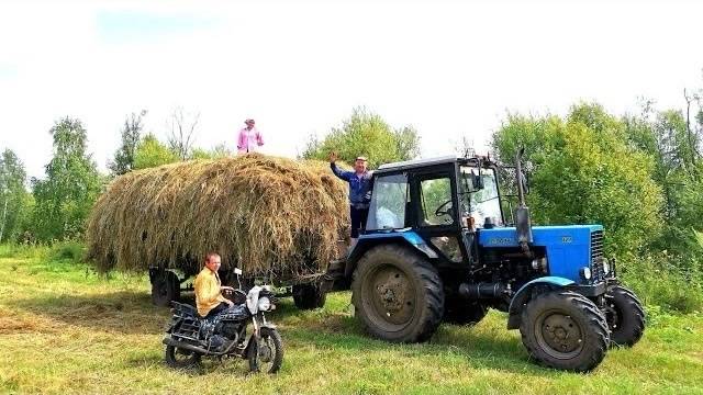 ВЕЗЁМ СЕНО ДОМОЙ.КАК ПРОХОДИТ ЛЕТОВ ДЕРЕВНЕ.